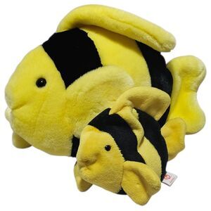 Ty Beanie Babies Bubbies Plushies Black & Yellow Stuffed Toy Rare